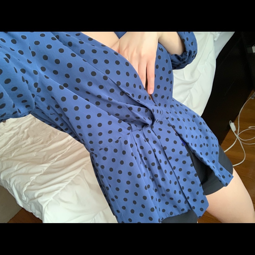 Blue and Black polka dot Blazer/Jacket type